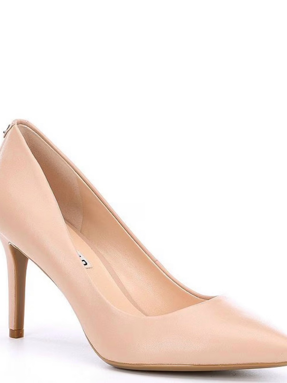 Karl Lagerfeld Paris Royale Leather Stiletto Pump - Nude size 8.5